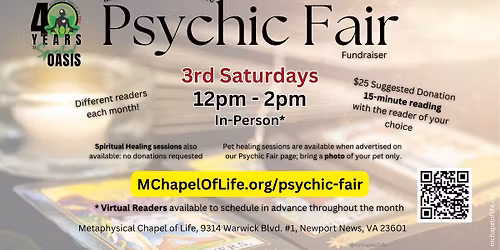 Psychic Fair (In Person*)