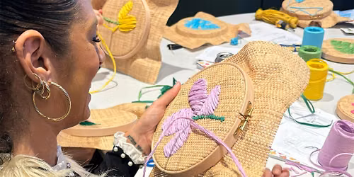 Raffia Embroidery Workshop London | Beginner Hoop Art with Tihara Smith