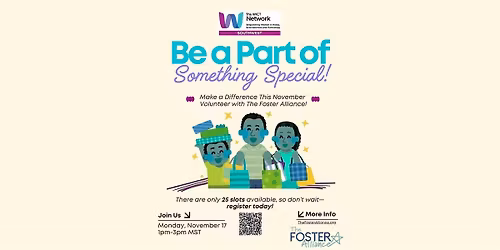 Make a Difference This November \u2013 Volunteer with The Foster Alliance!
