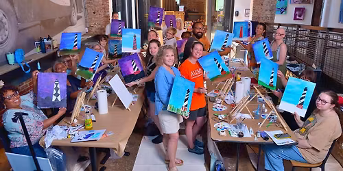 Paint and Sip: Winter Pine Trees in North Carolina