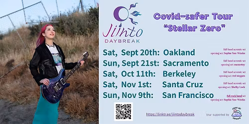 San Francisco: Jiinto Daybreak Covid-safer Rock Show with Sophia Yau-Weeks