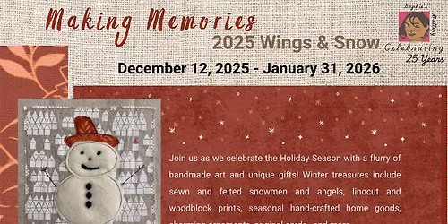 Sophie's Gallery- Wings and Snow art show