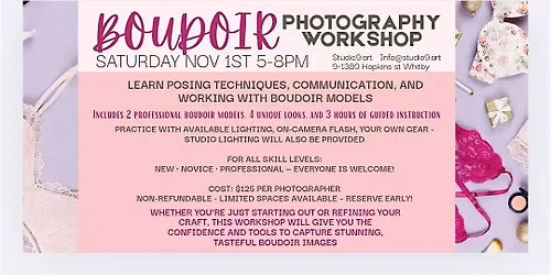 Boudoir Photography Workshop All Skill Levels