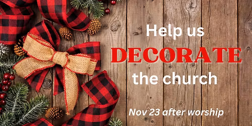 Decorate the Church for Christmas