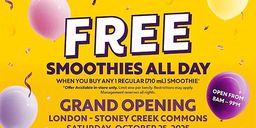 Booster Juice Grand Opening - London