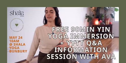 FREE 90min Yin Yoga Immersion + YYTT Q&A Information Session