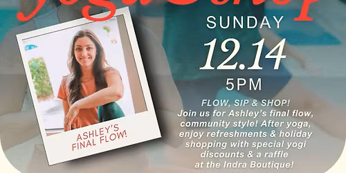 Ashley's Final Flow! Fundraiser + Sip & Shop