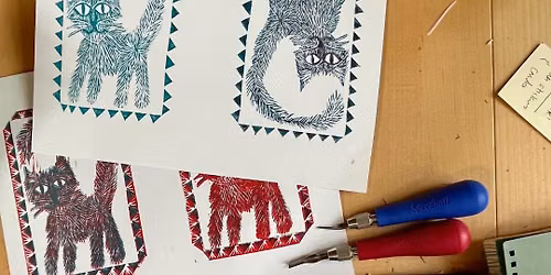Block Printing Cards with Molly