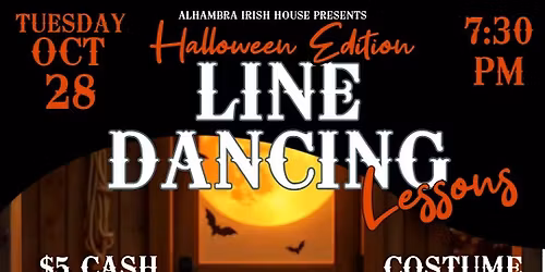 Halloween Line dancing. Food, drinks , lesson. Costume contest