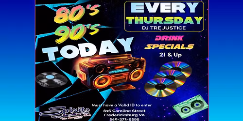 Throwback 80's on Up EVERY Thursday