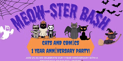 Meow-ster Bash - Cats and Comics Rescue 1 year anniversary bash!