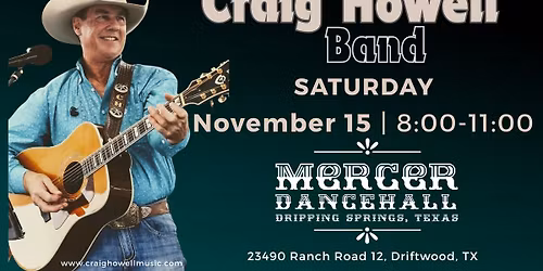 Craig Howell @ Mercer Dancehall