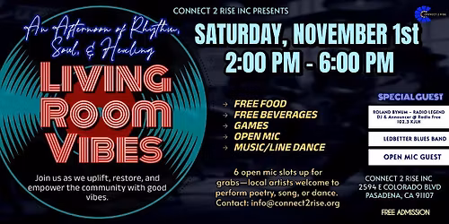 Living Room Vibes: A Night of Music & Community- Pasadena, CA