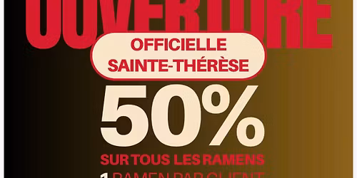 Grande ouverture Ramen Isshin Ste Therese 