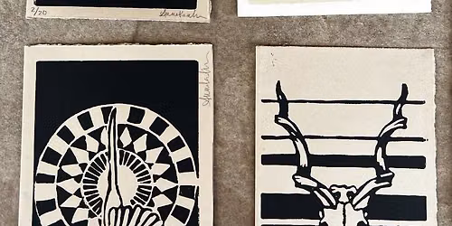 Boo-tanical Relief Block Printing
