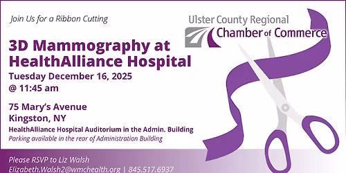 Join Us for a Ribbon Cutting for the 3D Mammography at HealthAlliance Hospital