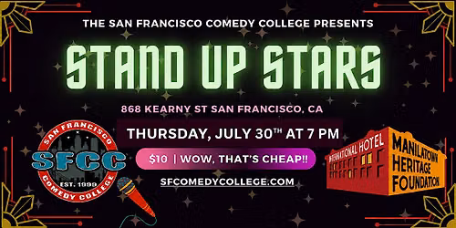 Stand Up Stars! Comedy Showcase at International Hotel Manilatown