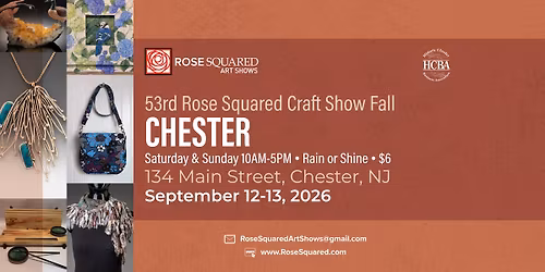 53rd Annual Rose Squared Fall Chester Craft Show