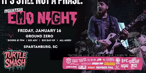 LIVE BAND EMO NIGHT - SPARTANBURG, SC