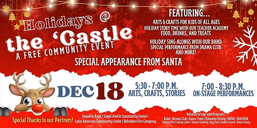 Holidays at the 'Castle - A Free Community Event