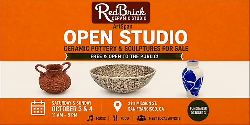 RedBrick Ceramic Studio ArtSpan Open Studio & Fundraiser