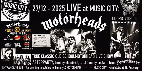 MOT\u00d6RHEADS and DJ LEMMY DECKERS: 10 year remembrance of LEMMY KILMISTER's dead