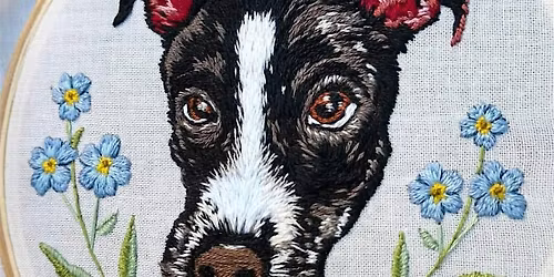 Hand Embroidery Pet Portrait Workshop