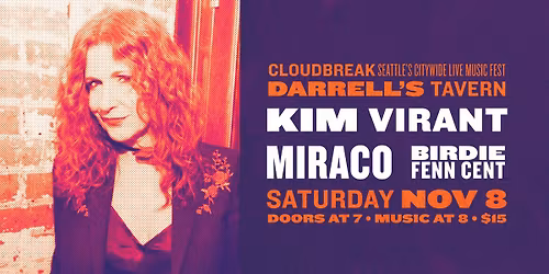 CLOUDBREAK MUSIC FESTIVAL: Kim Virant, Miraco, Birdie Fenn Cent