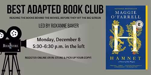 Best Adapted Book Club Reads "Hamnet" by Maggie O'Farrell