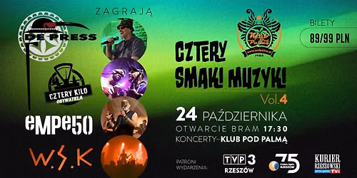 Cztery Smaki Muzyki Vol.4|Rzesz\u00f3w - Pod Palm\u0105 
