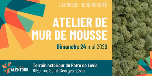 Atelier de mur de mousse \u2013 Biodiversit\u00e9 \u2013 En continu