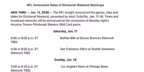 New England Patriots vs. Denver Broncos (Date: TBD)