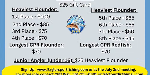 Flagler Sportfishing Club Member Flounder Tournament