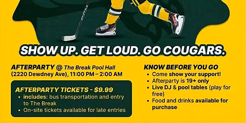 Cougar Crawl Oct. 25th, Men's Hockey