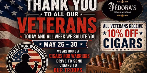 Cigars for Warriors - Honoring Veterans Week