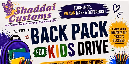 7th Annual Back Pack for Kids Drive
