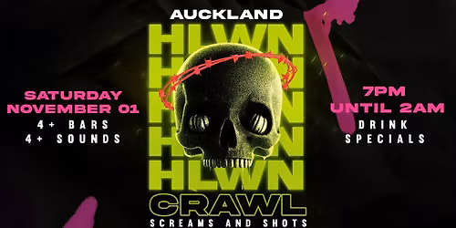 Screams & Shots Halloween Bar Crawl 2025 | Auckland