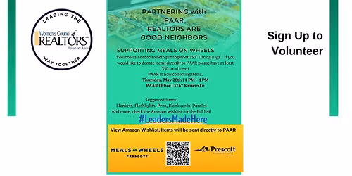 Reatlors are good neighbors volunteer day for Meals on Wheels