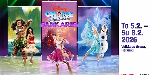 Disney On Ice: L\u00f6yd\u00e4 oma sankarisi, Veikkaus Arena, Helsinki 5.\u20138.2.2026