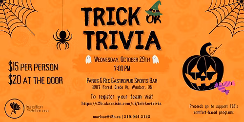 Trick or Trivia - T2B Halloween Fundraiser
