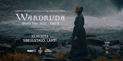 TuskaLive: Wardruna (NO), 13.10.2026, Sibeliustalo, Lahti