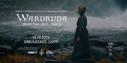 TuskaLive: Wardruna (NO), 13.10.2026, Sibeliustalo, Lahti