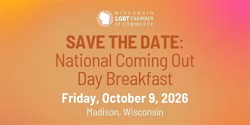 SAVE THE DATE: 2026 National Coming Out Day Breakfast
