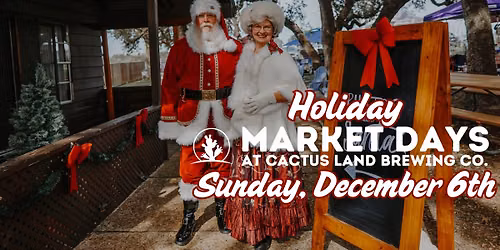 Holiday Market Day at Cactus Land - Sunday, December 6th