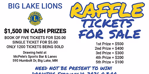 Lions Raffle Stop at Big Lake Liquor