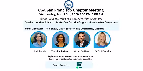 CSA San Francisco Chapter Meeting April 29th