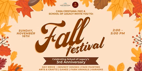 Fall Festival | School of Legacy's 3rd Anniversary
