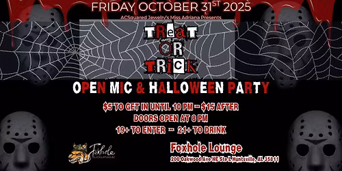 Treat or Trick Open Mic & Halloween Party