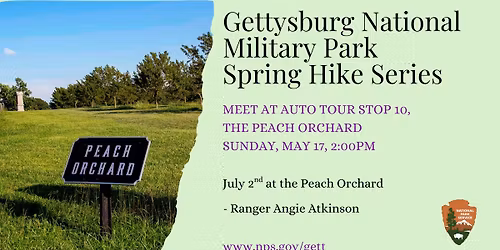 Spring Hike- July 2nd at the Peach Orchard