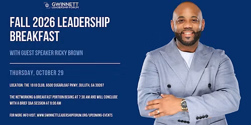 GLF Fall 2026 Leadership Breakfast with Guest Speaker Ricky Brown